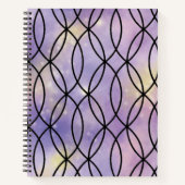 Carnet Motif Zig Zag, violet (Devant)