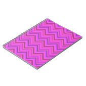Carnet Motif zigzag à rayures roses (Côté gauche)