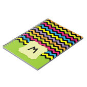 Carnet Motif Zigzag Coloré Ajouter Nom (Côté gauche)