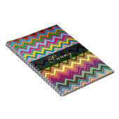 Carnet Motif ZIGZAG - couleur + votre texte (Côté Droit)