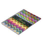 Carnet Motif ZIGZAG - couleur + votre texte (Côté gauche)