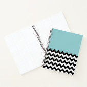 Carnet Motif Zigzag noir et blanc, Chevron, Bleu (Intérieur)