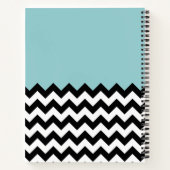 Carnet Motif Zigzag noir et blanc, Chevron, Bleu (Dos)