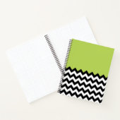 Carnet Motif Zigzag noir et blanc, Chevron, Vert (Intérieur)
