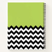 Carnet Motif Zigzag noir et blanc, Chevron, Vert (Dos)