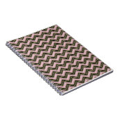Carnet Motif Zigzag noir et rose (Côté Droit)