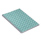 Carnet Motif ZigZag Parties scintillant Turquoise (Côté Droit)