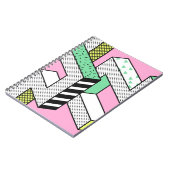 Carnet Motifs Abstraits Memphis sans joint avec géométrie (Côté gauche)