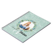 Carnet Motifs de chat Monogramme Personnalisés avec la ph (Côté gauche)