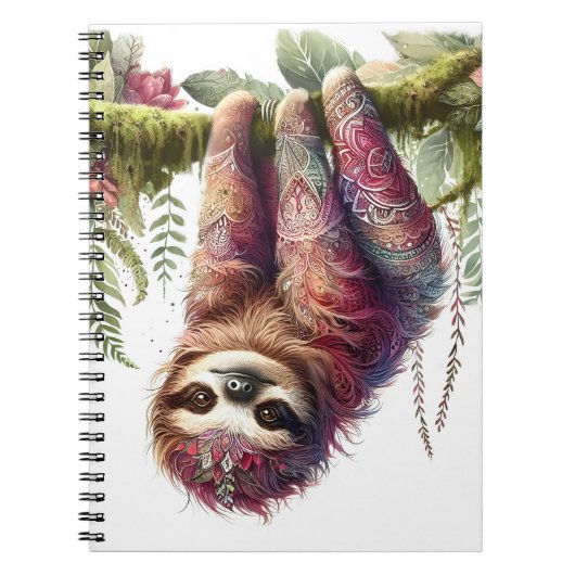 Carnet Motifs de la nature - Jungle Sloth (Devant)