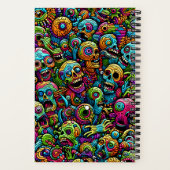 Carnet Motifs de zombie de différentes couleurs (Verso)