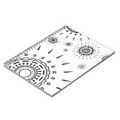 Carnet Motifs d'éclats noirs sur fond blanc (Côté gauche)