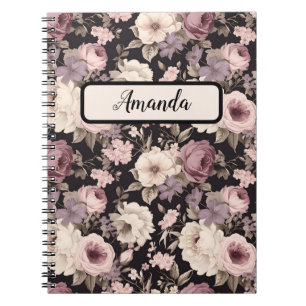 Carnet Motifs floraux doux et féminins fleurs minuscules