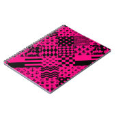 Carnet Motifs mélangés rose noir (Côté gauche)