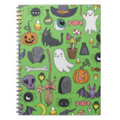 Carnet Motifs mignons dessinés à la main sans couture ave (Devant)