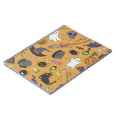 Carnet Motifs mignons dessinés à la main sans couture ave (Côté gauche)