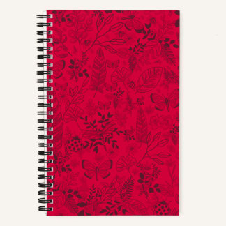 Carnet Motifs rojo - Cuaderno personalizado/Personalized