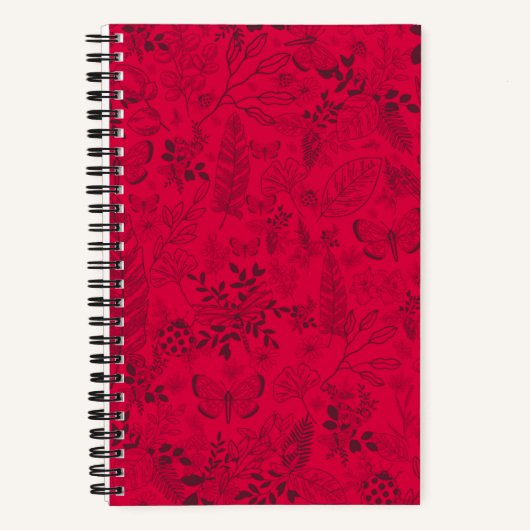 Carnet Motifs rojo - Cuaderno personalizado/Personalized (Recto)