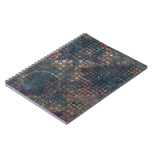 Carnet Motifs sales avec le patchwork malpropre des (Côté gauche)