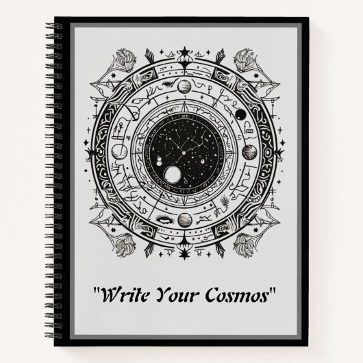 Carnet Motifs zodiaques : Conception céleste complexe (Devant)