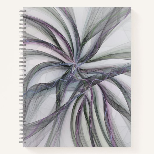Carnet Motions Filigree Moderne Abstrait pivotant Fractal (Devant)