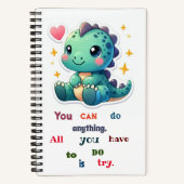 Carnet motivation Dino mignon (Recto)