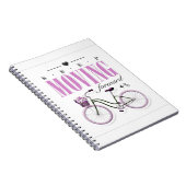 Carnet Motivation mignonne continuer à avancer avec le vé (Côté Droit)