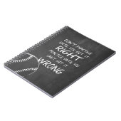Carnet Motivation pour Baseball (Côté gauche)