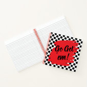 Carnet Motivation Red Daub et Black Dots Moderne (Intérieur)