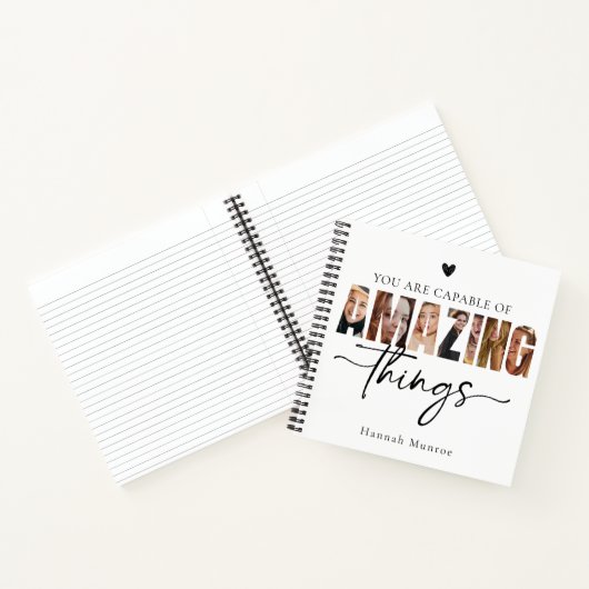 Carnet Motivational Calligraphy Script Typography Photo  (Intérieur)