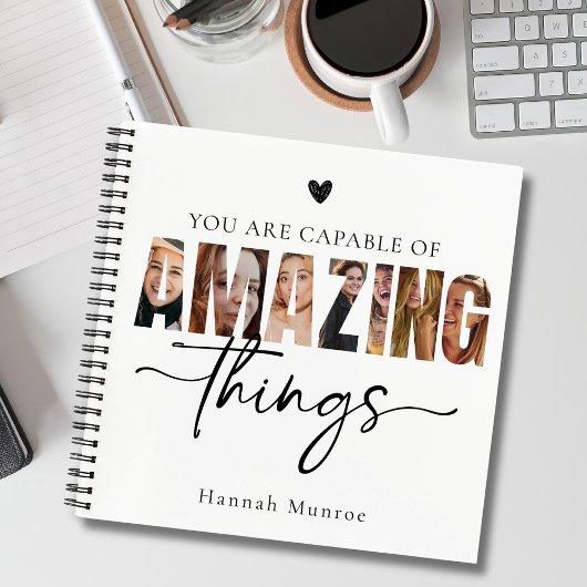 Carnet Motivational Calligraphy Script Typography Photo 