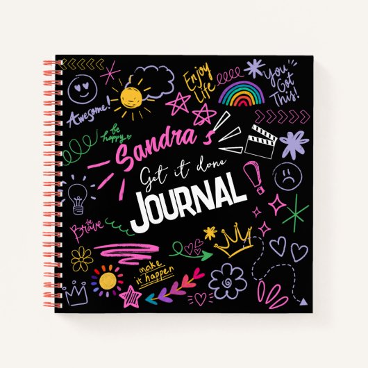 Carnet Motivational Doodle Anti-Journal - Faites faire IT (Devant)