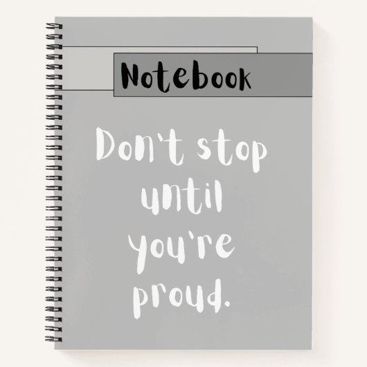 Carnet Motivational Minimalist Printable Spiral Notebook (Devant)