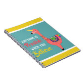 Carnet Motivational Unicorn Flamant rose llama Croire Cit (Côté Droit)