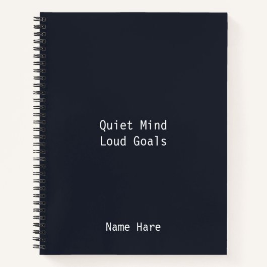 Carnet Motivationnel Bleu de minuit - Personnalisé (Devant)