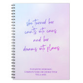 Carnet Motivationnel Purple Girl Script (Devant)