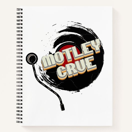 Carnet Mötley Crüe Vinyl Vintage (Devant)