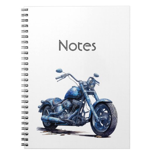 Carnet Moto bleu (Devant)