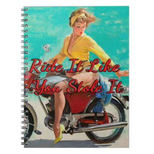 Carnet Moto Girl des années 1950 par Gil Elvgren