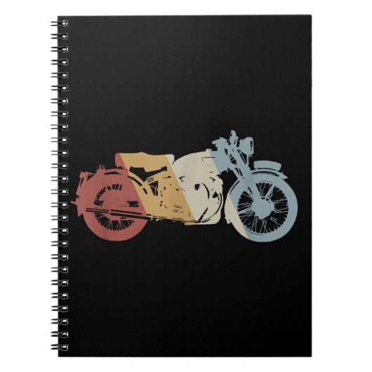 Carnet Moto style rétro Vintage (Devant)