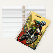 Carnet Motocross de nom personnalisé (À l'intérieur)