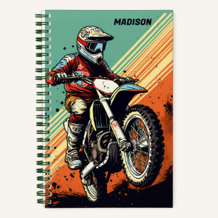 Carnet Motocross de nom personnalisé