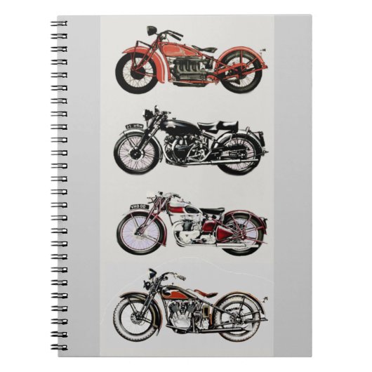 Carnet MOTOCYCLES vintages (Devant)
