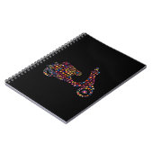 Carnet Motocyclette à moteur à fleurs (Côté gauche)