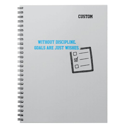 Carnet Mots de motivation - Discipline, (Devant)