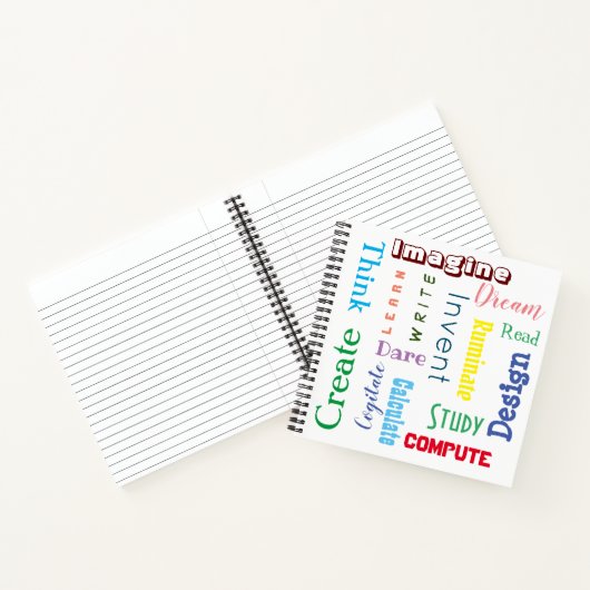 Carnet Mots Inspirationnels Colorés Étudiants Carré (Intérieur)