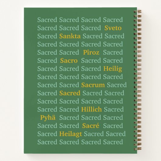 Carnet Mots sacrés (Dos)