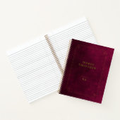 Carnet Mots Tuetés – Aspect Cuir Marron Doré (Intérieur)