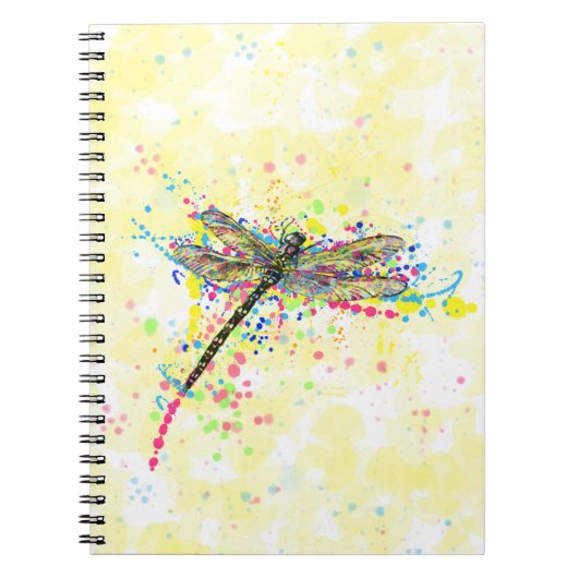 Carnet Mouche dragonfly à l'aquarelle tendance mignonne (Devant)