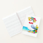 Carnet Mouette de mer avec casquette de plage & foulard (Intérieur)